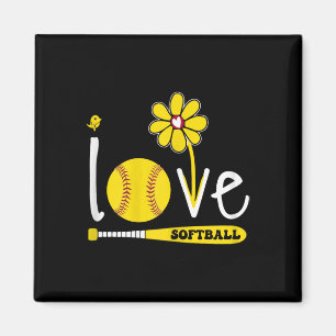 Women Softll-shirt Girls I Love Softll Teen Girl Magnet