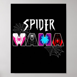 Women spider mama groovy mama mothers day matching poster