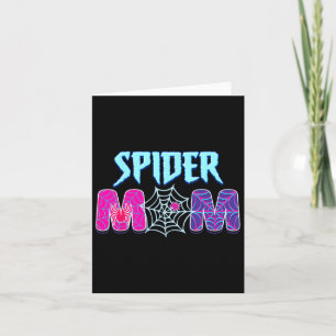 Women Spider Mum Groovy Mama Mothers Day Matching Card