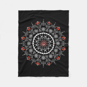 Women Spiritual Flower Men Mandala Yoga Meditation Fleece Blanket