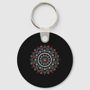 Women Spiritual Flower Men Mandala Yoga Meditation Key Ring