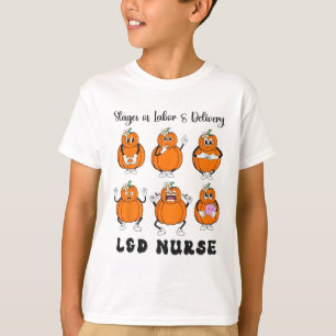 Women Stage Of Labour And Delivery Nurse Halloween T-Shirt