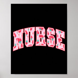 Women Strawberry Nurse Graduation Nurse Poster