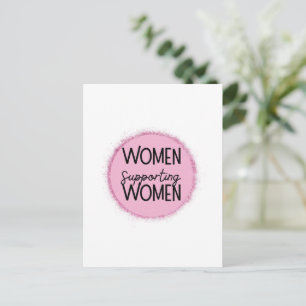 women supporting women holiday postcard