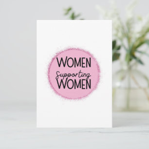 women supporting women thank you card