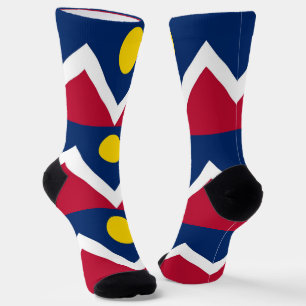 Women sustainable socks with flag of Denver