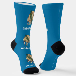 Women sustainable socks with flag of Oklahoma