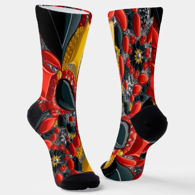 Women sustainable socks with Germany Colours (Angled)