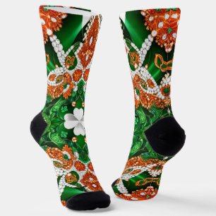 Women sustainable socks with Irish Colours