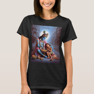 Women t-shirt Radhe Krishna 