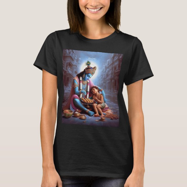 Women t-shirt Radhe Krishna  (Front)