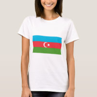 Women T Shirt with Flag of Azerbaijan
