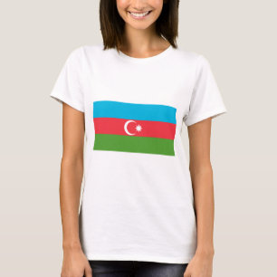 Women T Shirt with Flag of Azerbaijan