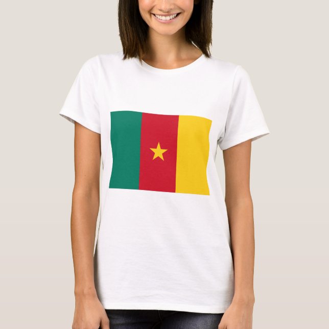 Women T Shirt with Flag of Cameroon (Front)