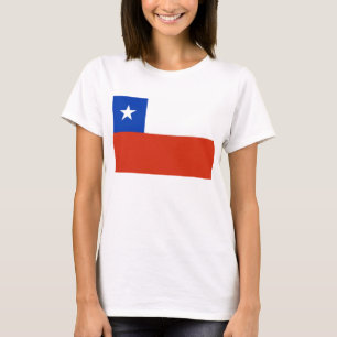 Women T Shirt with Flag of Chile