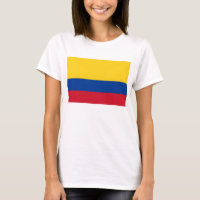 Women T Shirt with Flag of Colombia