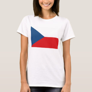 Women T Shirt with Flag of Czechia