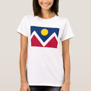 Women T Shirt with Flag of Denver, Colorado State