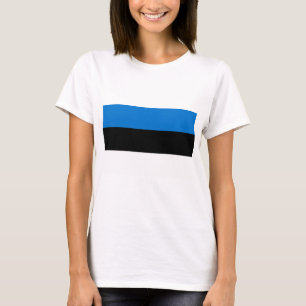 Women T Shirt with Flag of Estonia