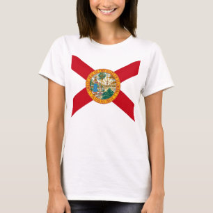 Women T Shirt with Flag of Florida State
