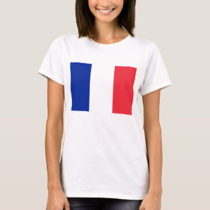 Women T Shirt with Flag of France