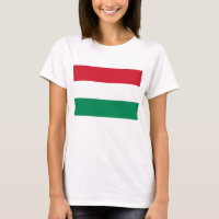 Women T Shirt with Flag of Hungary
