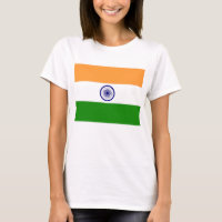 Women T Shirt with Flag of India