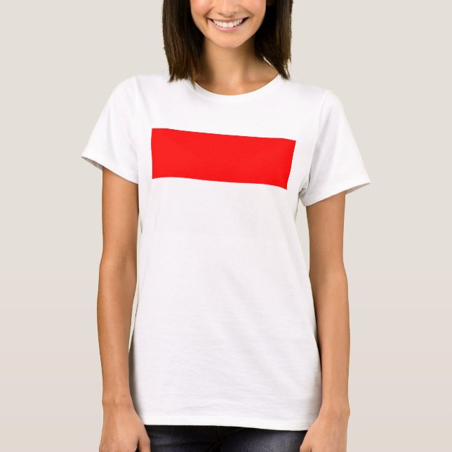 Women T Shirt with Flag of Indonesia (Front)