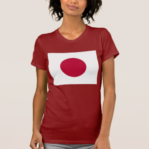 Women T Shirt with Flag of Japan