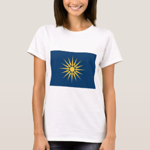 Women T Shirt with Flag of Macedonia, Greece
