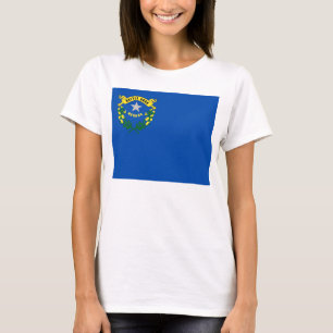 Women T Shirt with Flag of Nevada State