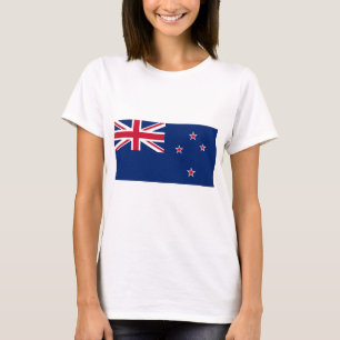 Women T Shirt with Flag of New Zealand