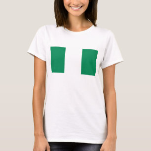 Women T Shirt with Flag of Nigeria