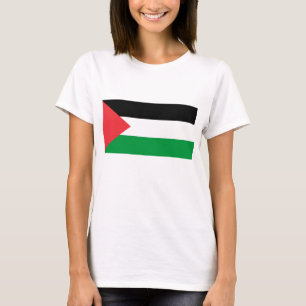 Women T Shirt with Flag of Palestine
