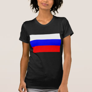Women T Shirt with Flag of Russia