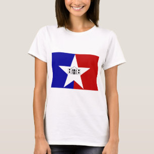 Women T Shirt with Flag of San Antonio, USA
