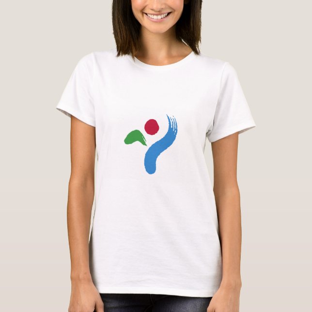 Women T Shirt with Flag of Seoul, South Korea (Front)