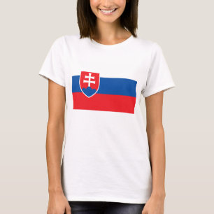 Women T Shirt with Flag of Slovakia