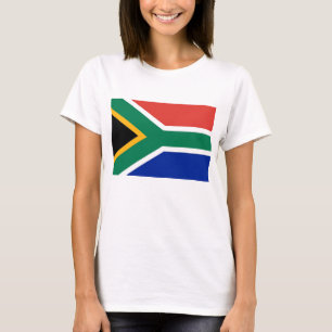 Women T Shirt with Flag of South Africa