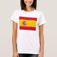 Women T Shirt with Flag of SPAIN
