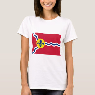 Women T Shirt with Flag of St. Louis, Missouri