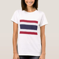 Women T Shirt with Flag of Thailand