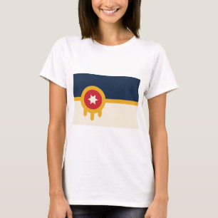 Women T Shirt with Flag of Tulsa, Oklahoma