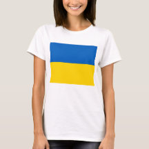 Women T Shirt with Flag of Ukraine