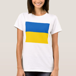 Women T Shirt with Flag of Ukraine