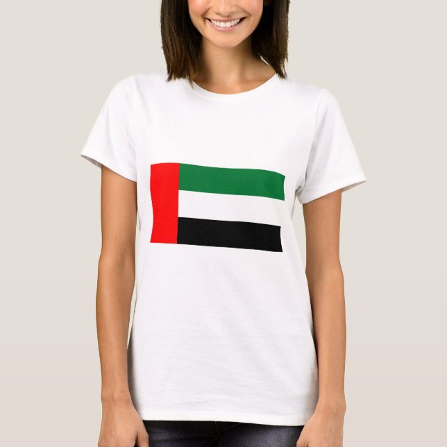 Women T Shirt with Flag of United Arab Emirates (Front)