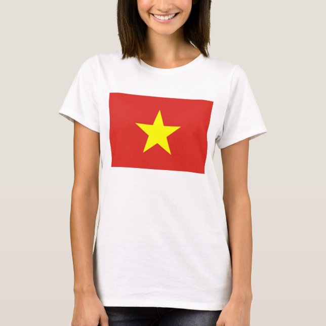 Women T Shirt with Flag of Vietnam (Front)