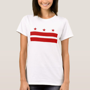 Women T Shirt with Flag of Washington DC