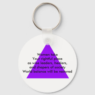 Women take Your rightful place as wise leaders Key Ring