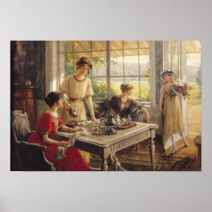 Women Taking Tea Poster